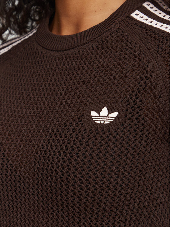 adidas adidas Camiseta Knitted Crochet Cali KC6480 Marrón Slim Fit