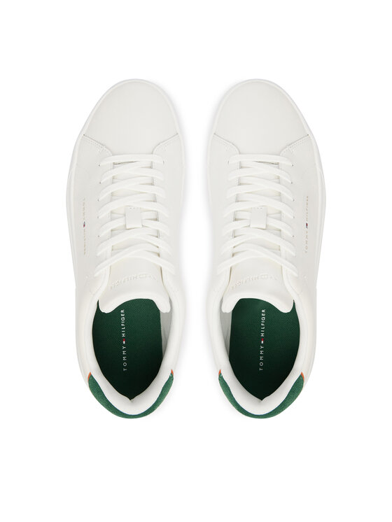 Tommy Hilfiger Snīkeri Tommy Hilfiger Th Court Core Ess Leather FM0FM05367 Balts