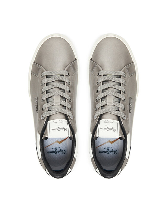 Pepe Jeans Sneakersy Pepe Jeans Kenton Glam W PLS300005 Stříbrná