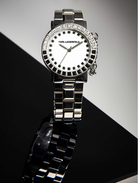KARL LAGERFELD Hodinky KARL LAGERFELD R0553100501 Strieborná
