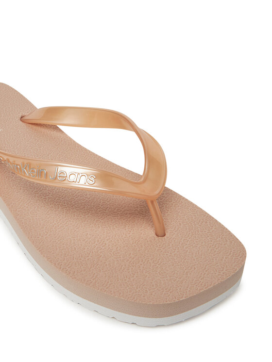 Calvin Klein Jeans Джапанки Calvin Klein Jeans Thong+ Tpu Metallic YW0YW01720 Розов