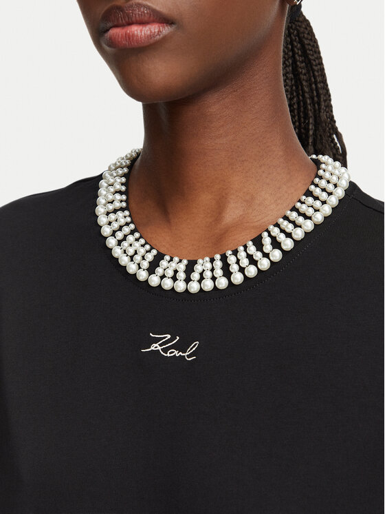 KARL LAGERFELD KARL LAGERFELD Camiseta B3W17057 Negro Regular Fit