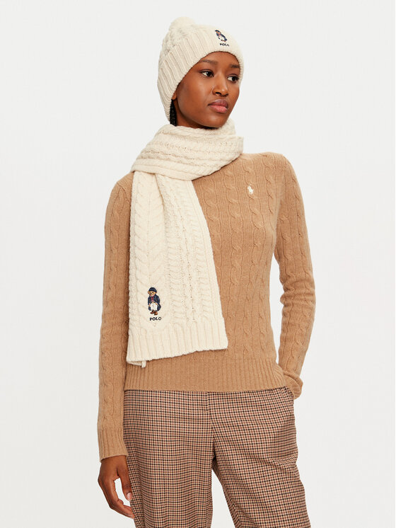 Polo Ralph Lauren Зимен шал Polo Ralph Lauren 455961992001 Екрю