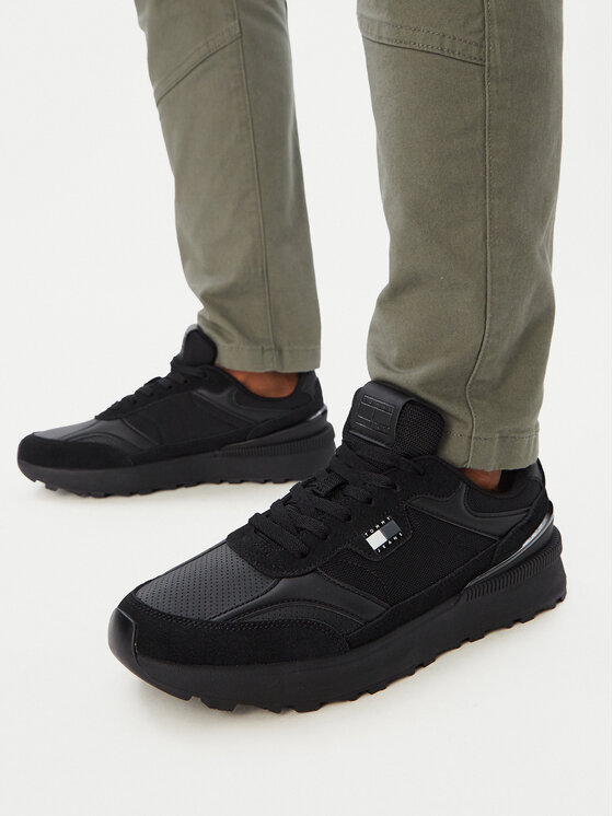 Tommy Jeans Laisvalaikio batai Tommy Jeans Tommy Jeans Mix Runner EM0EM01775 Juoda
