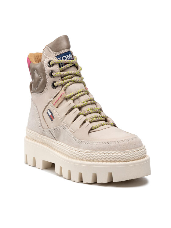 Tommy Jeans Trzewiki Tommy Jeans Hybrid Boot EN0EN01596 Beżowy
