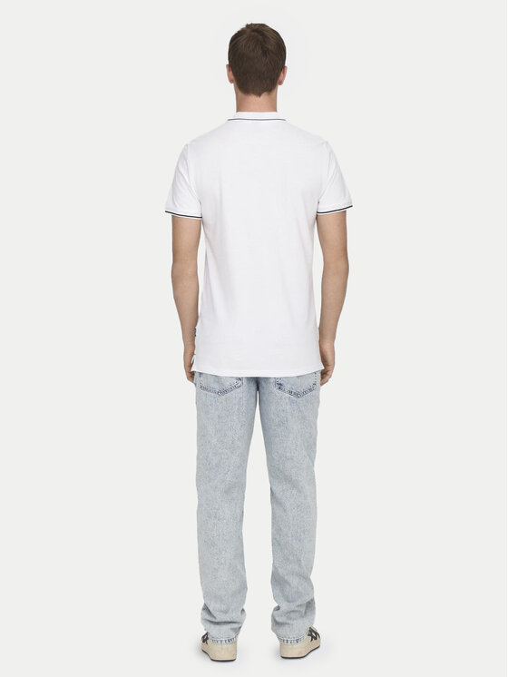 Only & Sons Only & Sons Поло Fletcher 22024827 Білий Regular Fit