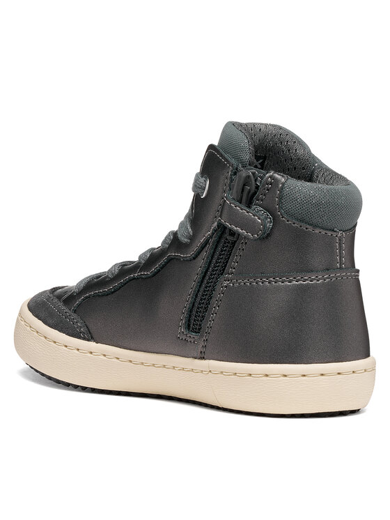 Geox Sneakersy Geox J Kalispera Girl J664GB 0NFEW C9002 D Tmavě stříbrná