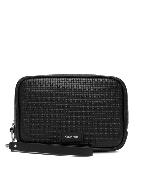 Calvin Klein Somiņa Calvin Klein Embossed Woven Zip Pouch LV04D1111G Melns
