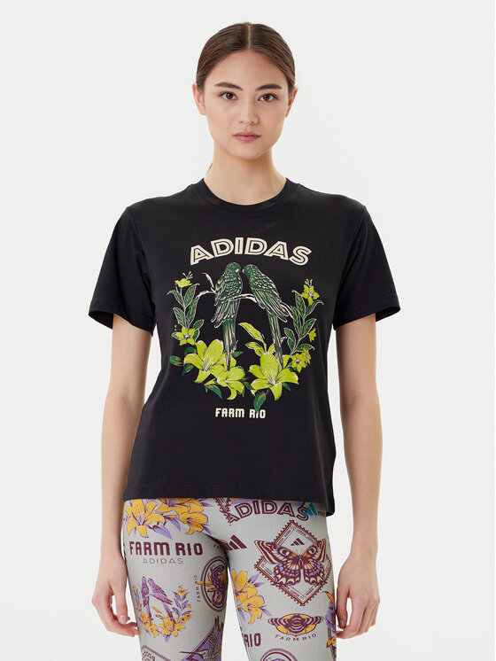 adidas adidas Футболка FARM Graphic JV8609 Чорний Regular Fit