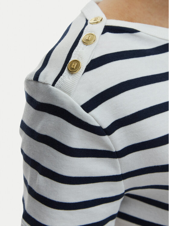 Tommy Hilfiger Tommy Hilfiger Camiseta WW0WW49250 Écru Slim Fit