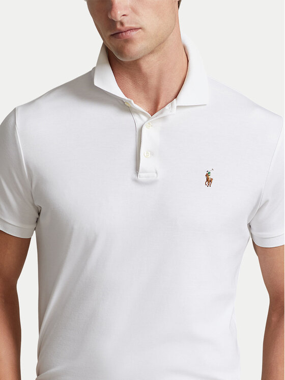 Polo Ralph Lauren Polo Ralph Lauren Поло 710713130003 Білий Custom Slim Fit