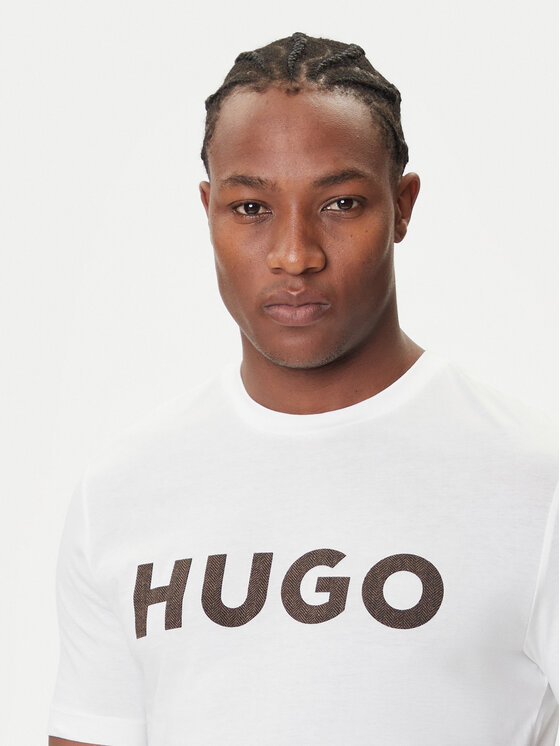 HUGO HUGO Футболка Dulivio 50542737 Білий Regular Fit