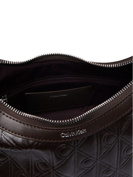 Calvin Klein Kabelka Calvin Klein Emblem Aop Debossed Shoulder Bag LV04F3874G Hnědá