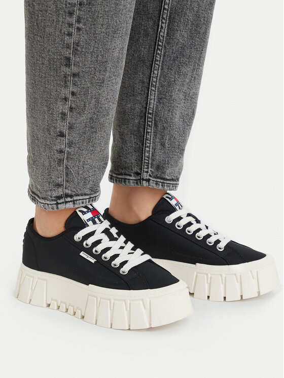 Tommy Jeans Sneakersy Tommy Jeans Tj Platform Sneaker Zebra EN0EN03070 Čierna