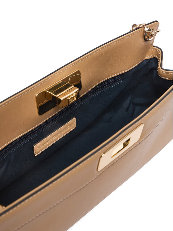 Tommy Hilfiger Kabelka Tommy Hilfiger Th Modern Clutch AW0AW18727 Svetlo hnedá