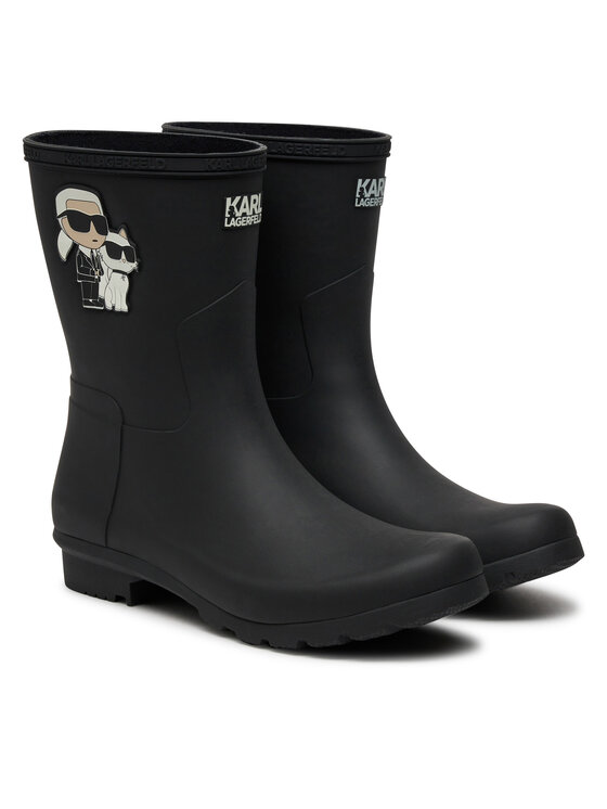 KARL LAGERFELD Cizme de cauciuc KARL LAGERFELD KL47073T Negru