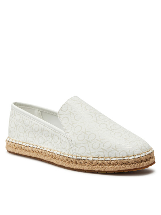 Calvin Klein Espadryle Calvin Klein Espadrille Epi Mono HW0HW01917 Biały