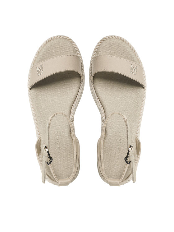 Tommy Hilfiger Sandále Tommy Hilfiger Rope Flatform FW0FW07019 Béžová