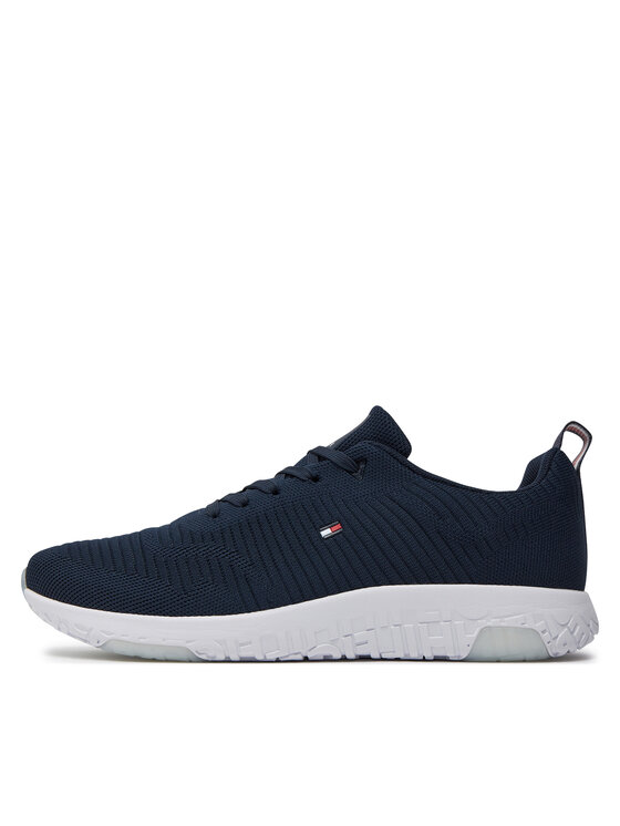 Tommy Hilfiger Snīkeri Tommy Hilfiger Corporate Knit Rib Runner FM0FM02838 Tumši zils