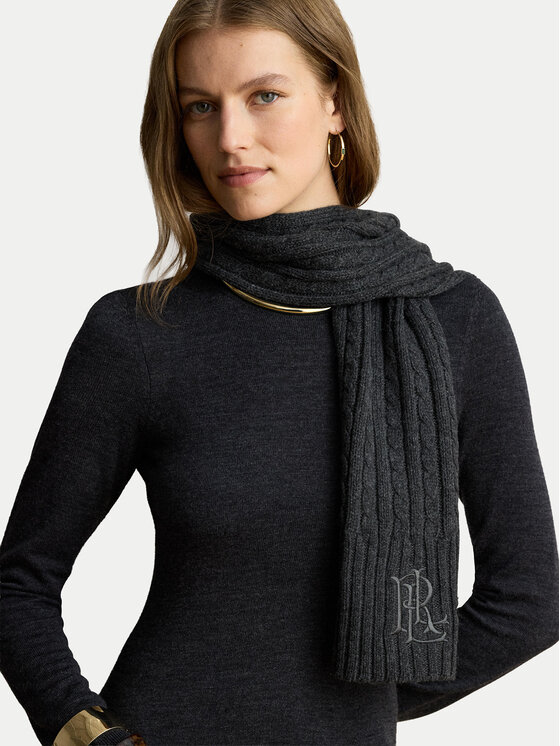 LAUREN RALPH LAUREN Szalik LAUREN RALPH LAUREN 454P23506005 Szary ciemny