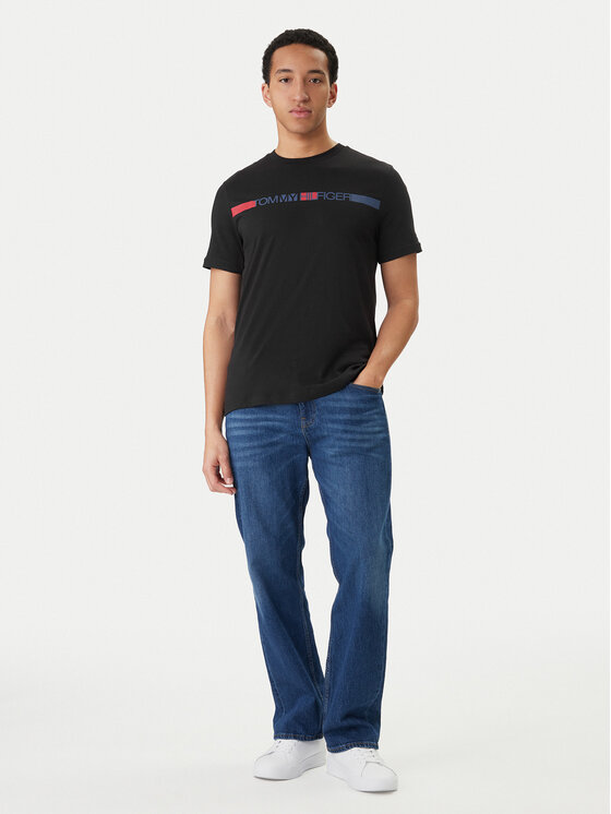 Tommy Hilfiger Tommy Hilfiger Camiseta Brand Love MW0MW42368 Negro Regular Fit