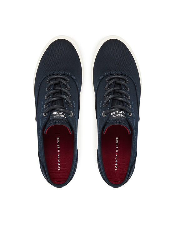 Tommy Hilfiger Гуменки Tommy Hilfiger Hi Vulc Low Oxford Twill FM0FM05400 Тъмносин
