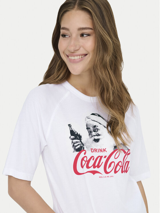 ONLY ONLY Camiseta Coca Cola 15355794 Blanco Regular Fit