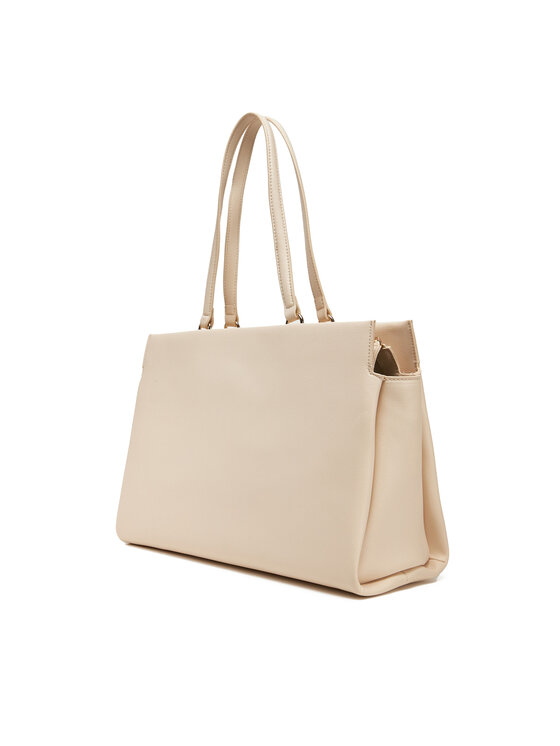 Tommy Hilfiger Kabelka Tommy Hilfiger Th Legacy Tote AW0AW17197 Écru