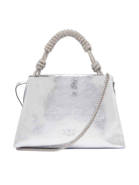 PINKO Ročna torba PINKO Mini Clutch+Manico SP Al 25-26 PLTT 105908 A2WD Srebrna