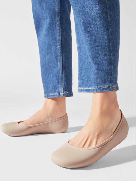 Crocs Baleríny Crocs Brooklyn Flat 209384 Světle růžová