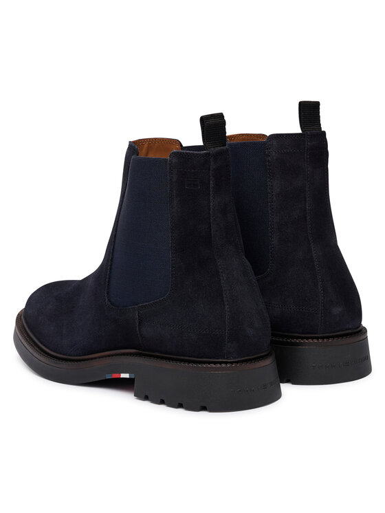 Tommy Hilfiger Chelsea Tommy Hilfiger Corporate Casual Suede Chelsea FM0FM05952 Blu scuro