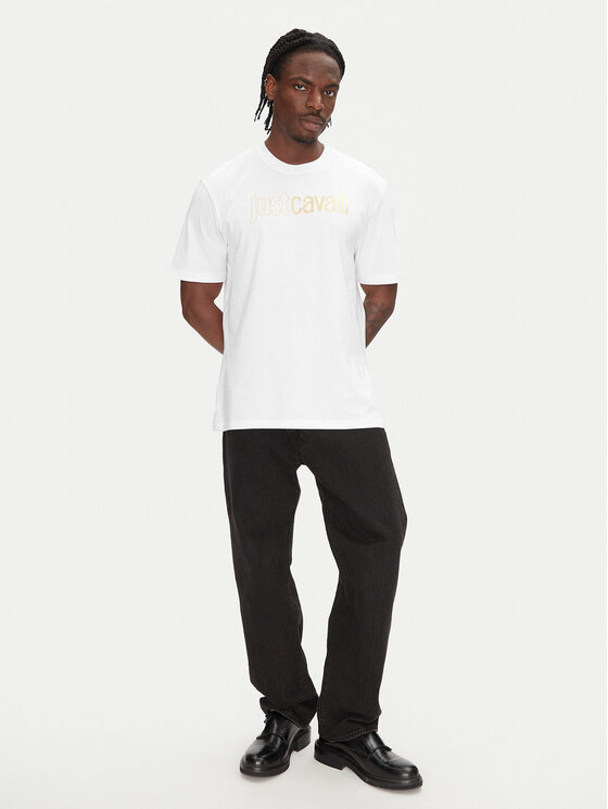 Just Cavalli Just Cavalli Футболка 78OAHT16 Білий Regular Fit