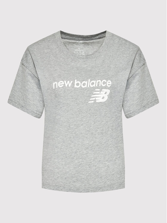 New Balance New Balance T-shirt Stacked WT03805 Grigio Relaxed Fit
