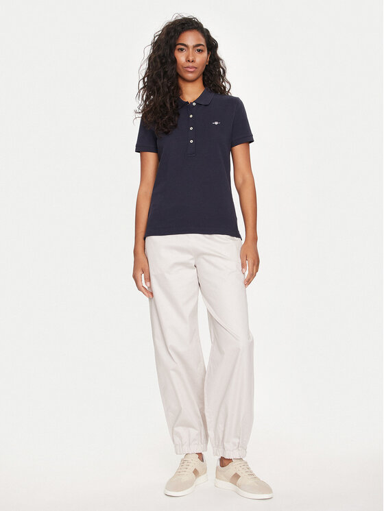Gant Gant Polo Shield 4200870 Σκούρο μπλε Slim Fit