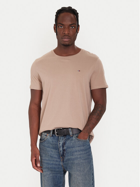 Tommy Jeans Tommy Jeans Camiseta DM0DM04411 Beis Regular Fit