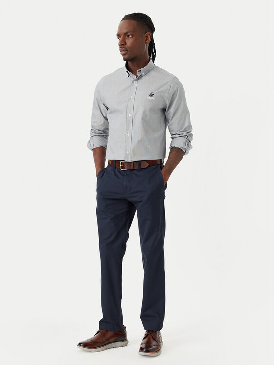 Beverly Hills Polo Club Beverly Hills Polo Club Camisa P-SS26M-BRASS Azul marino Regular Fit