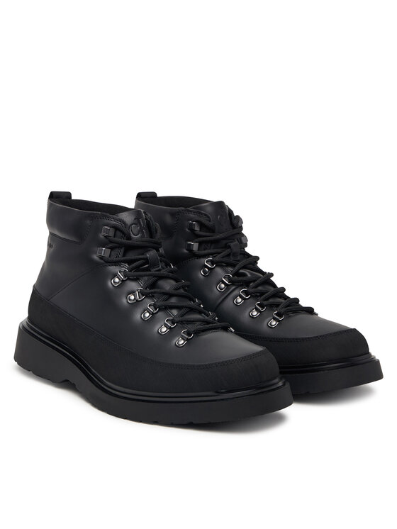 Calvin Klein Puszābaki Calvin Klein Combat Mid Hiking Boot Lth Wl HM0HM02357 Melns