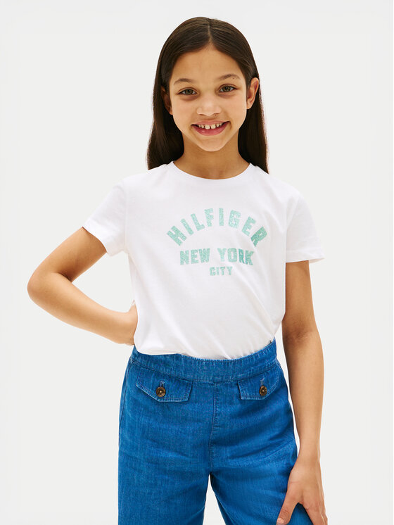Tommy Hilfiger Tommy Hilfiger T-shirt Graphic KG0KG08813 Bijela Regular Fit