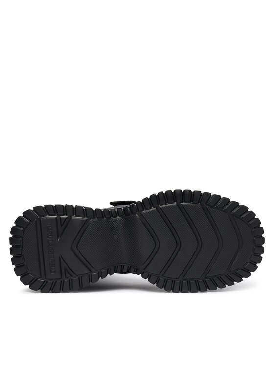 KARL LAGERFELD Kozačky KARL LAGERFELD Kreeper Wedge KL44490 Černá