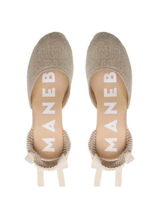 Manebi Espadrilky Manebi Wedge Espadrilles O 7.1 WV Béžová