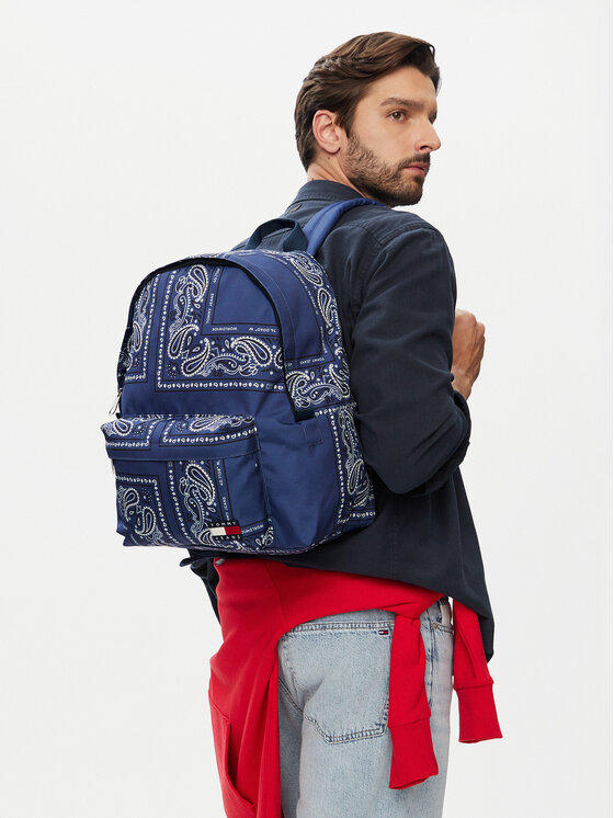Tommy Jeans Batoh Tommy Jeans Tjm Ess Daily Bandana Backpack AM0AM14473 Modrá
