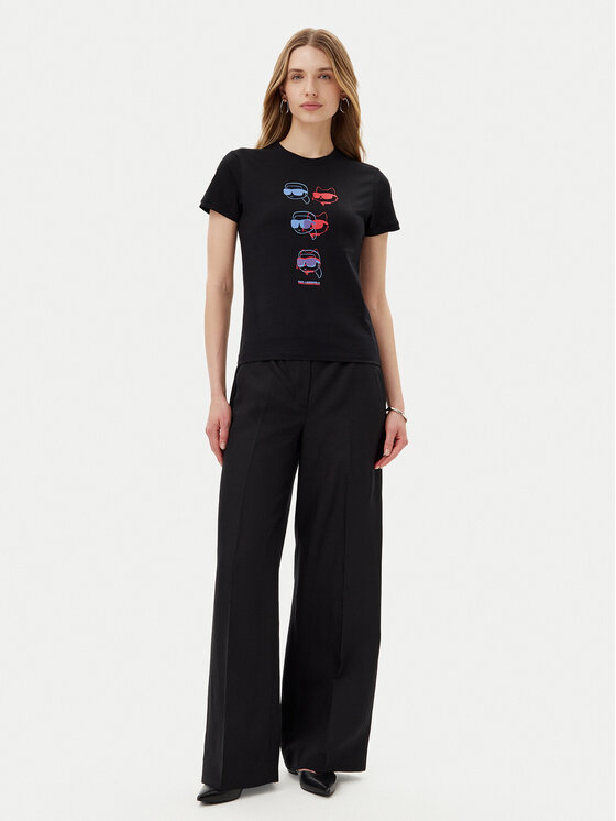 KARL LAGERFELD KARL LAGERFELD Majica A2W17112 Črna Regular Fit