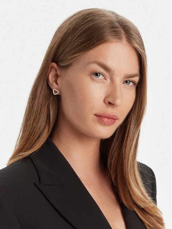 PHILIPP PLEIN Náušnice PHILIPP PLEIN Plein Rocked Heart PJZEA10EU Ružová