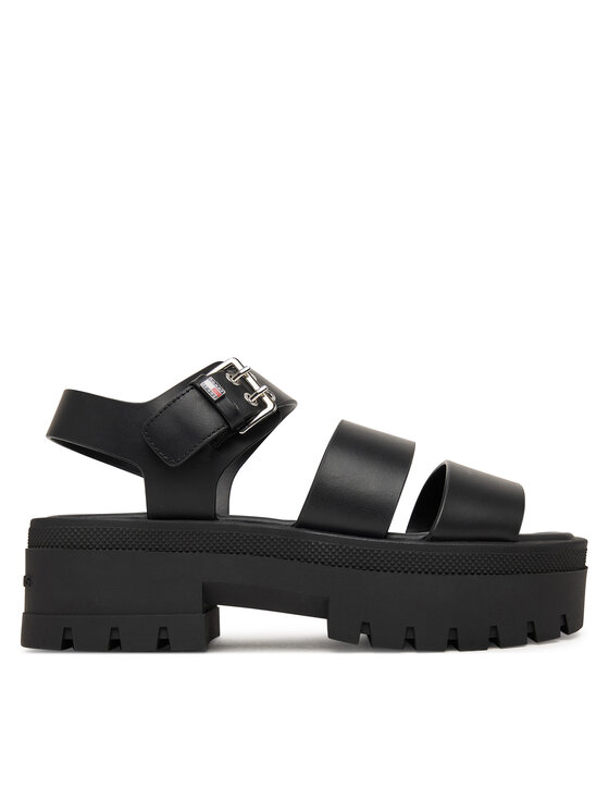 Tommy Jeans Sandalias Tommy Jeans Tjw Straps Leather Max Sandal EN0EN02944 Negro