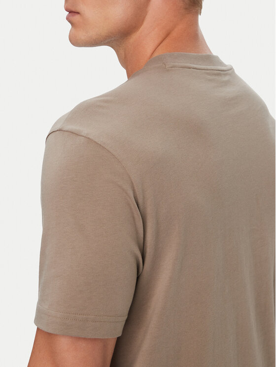 BOSS BOSS Camiseta Structure Logo 50566883 Beis Regular Fit