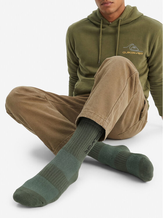 Quiksilver Skarpety długie Quiksilver AS_QUIKSILVER_100W_SS25 (3-PACK) Khaki