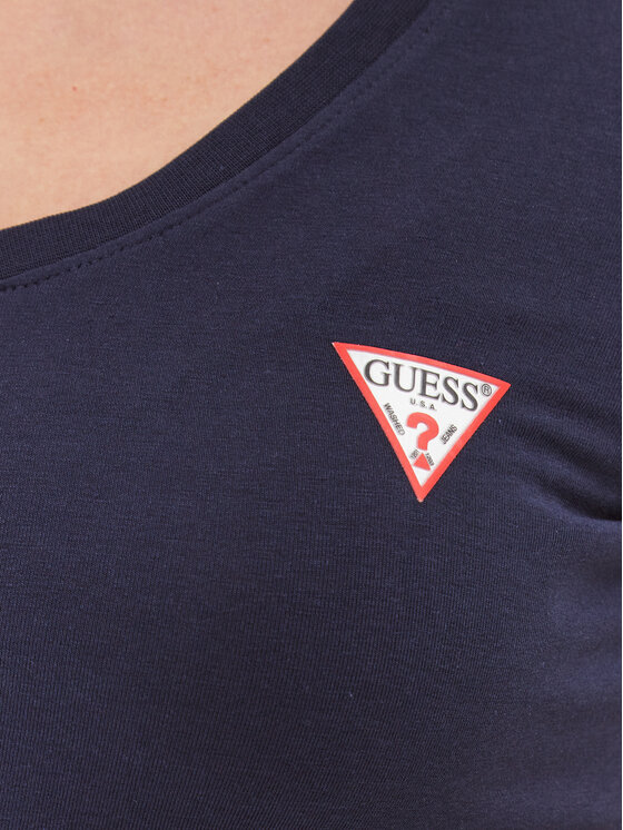 Guess Guess T-Shirt W2YI45 J1314 Σκούρο μπλε Slim Fit