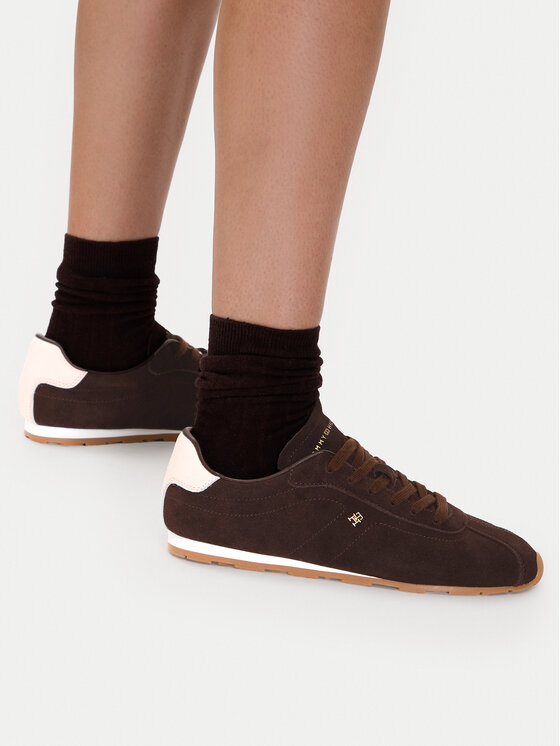 Tommy Hilfiger Sneakersy Tommy Hilfiger Bella Low Runner FW0FW09189 Brązowy