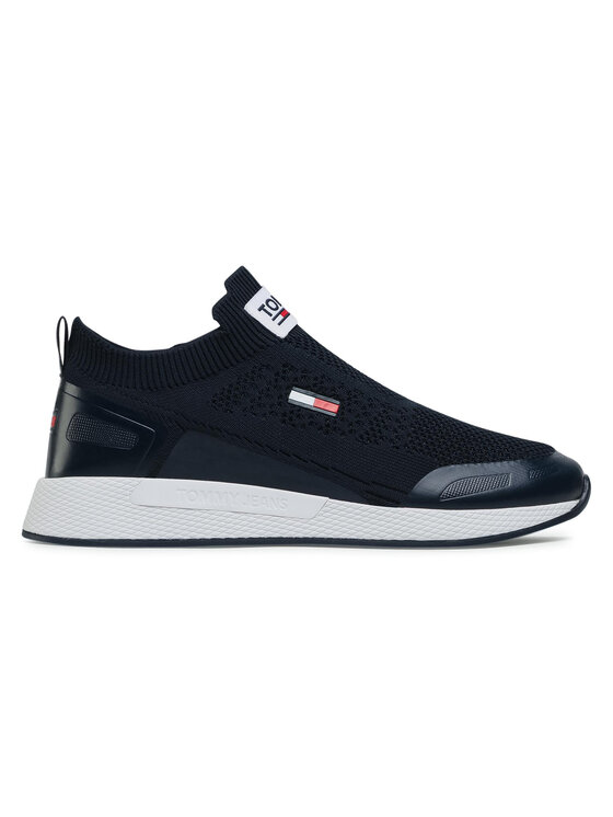 Tommy Jeans Laisvalaikio batai Tommy Jeans Flexi Sock Runner EM0EM00664 Tamsiai mėlyna