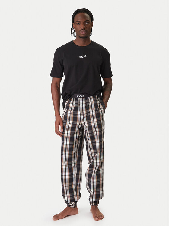 BOSS BOSS Pijama Easy Long 50535875 Negro Loose Fit